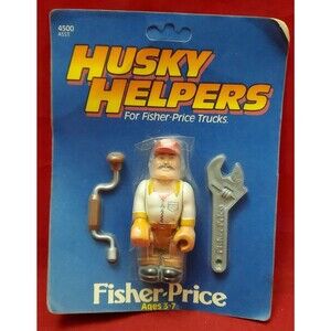 Fisher Price HUSKY HELPERS Mechanic BRAND NEW MOC NIP 1984 Packaging has wear
